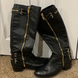 Dolce Vita Black Leather Boots size 8